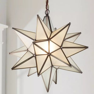Handcrafted Glass Pendant Lighting | Milky Glass Pendant Light with Brass Finish | White Glass Ceiling Chandelier