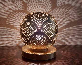 Moroccan table lamp, handmade brass lamp, brass desk lamp. Moroccan eastern brass table lamp, modern lamp