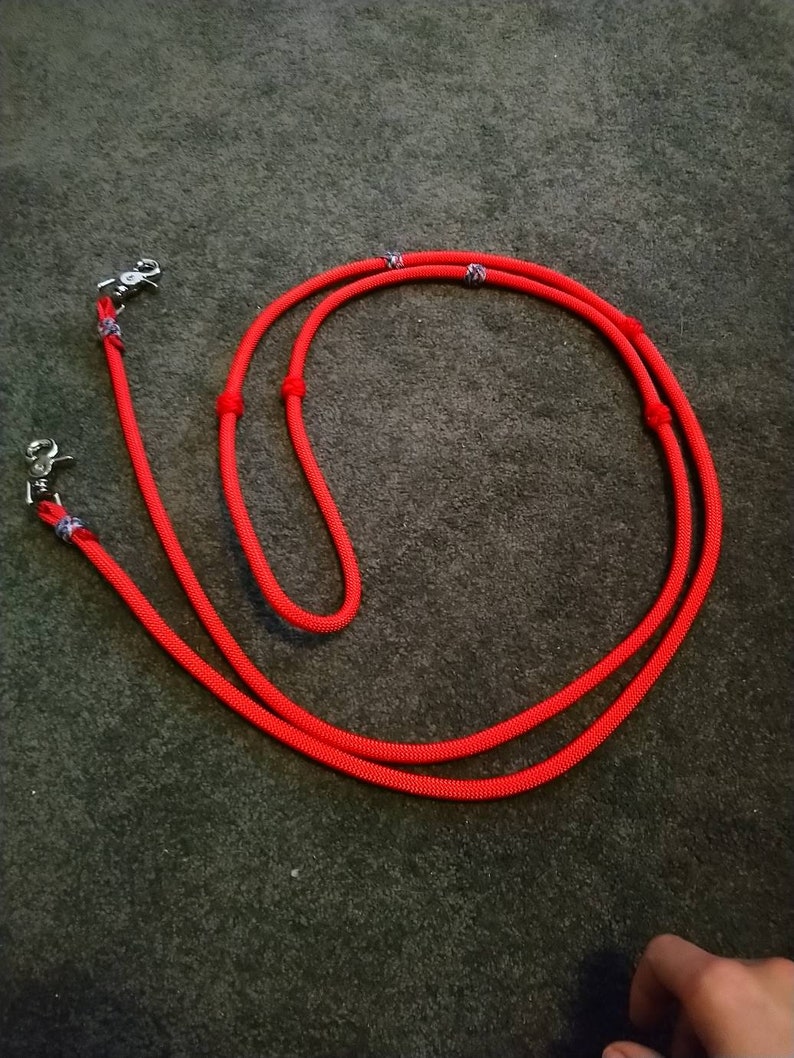 Rope training reins with knots image 6