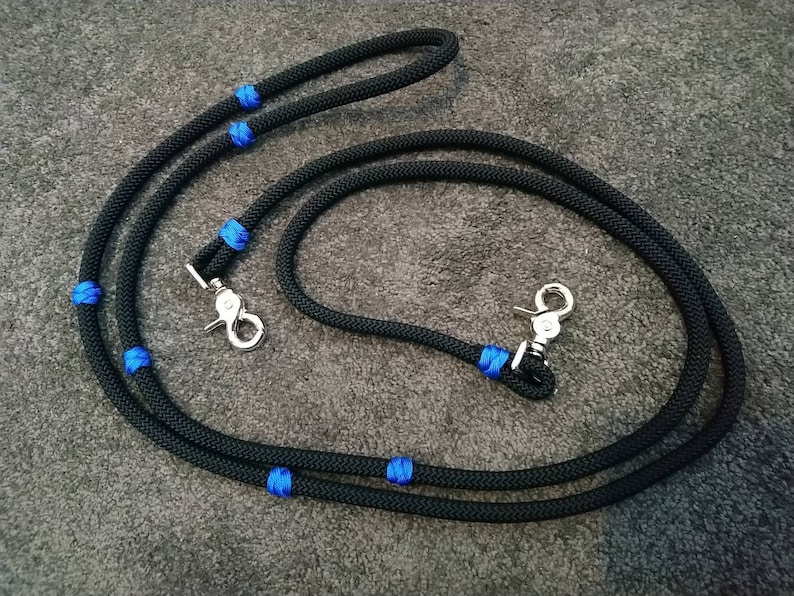 Rope training reins with knots image 2