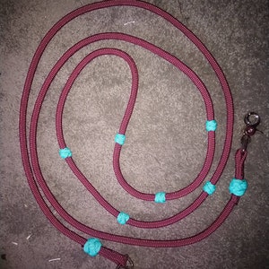 Rope training reins with knots image 10