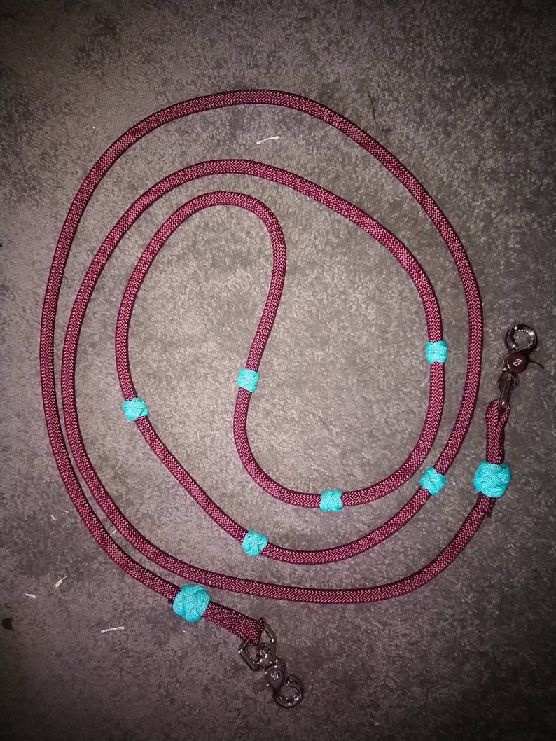 Rope training reins with knots image 10