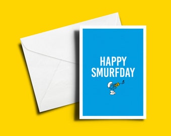 Happy Birthday Smurf Etsy