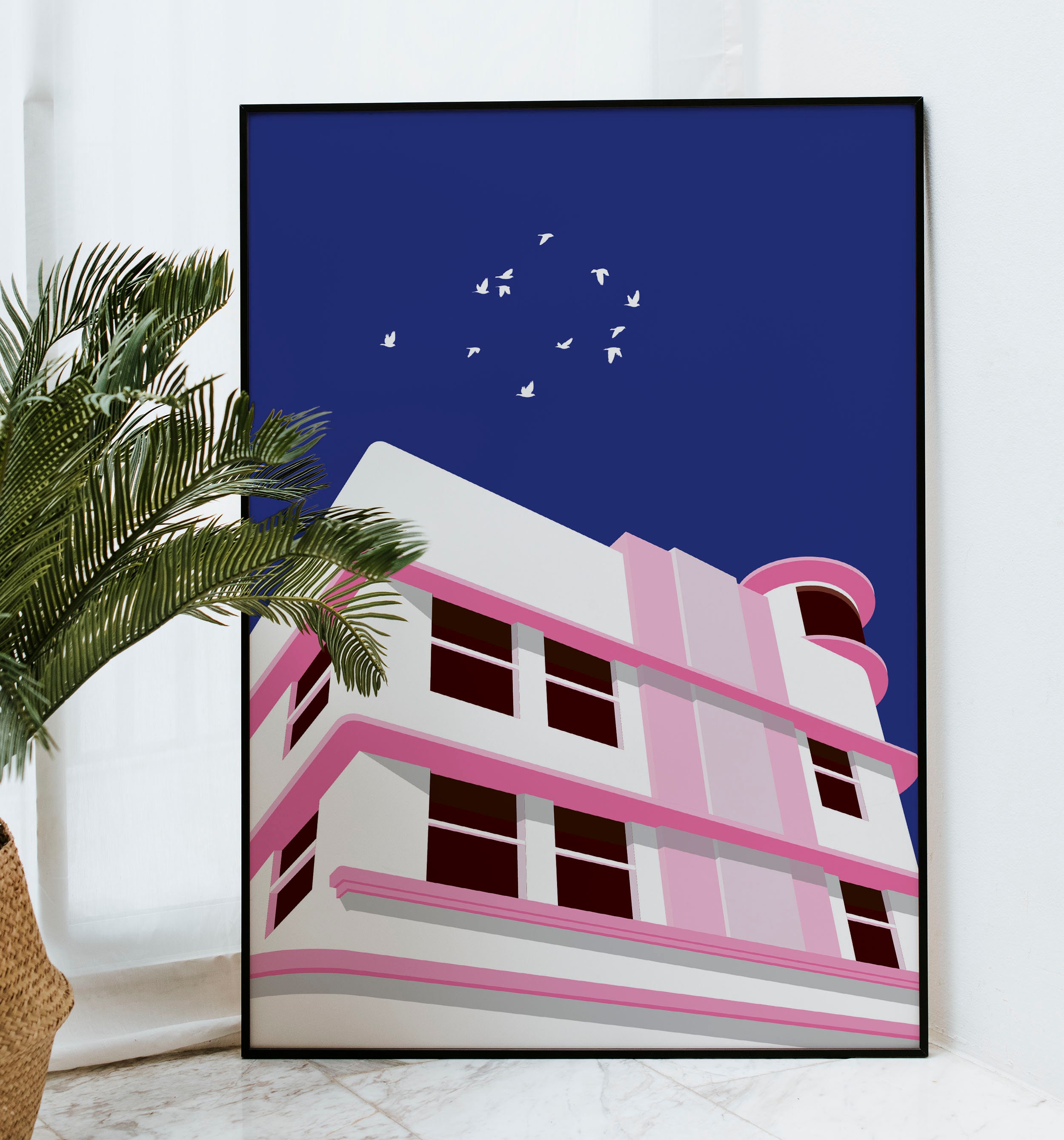 Art Deco Poster Print Miami Wall Art Art Deco Architecture Etsy UK