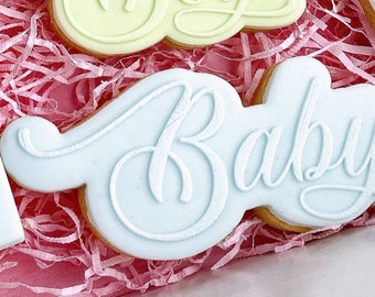New Baby cookie stamp + cookie cutter