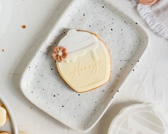 Honey pot cookie stamp + cookie cutter