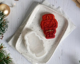 Mini nutcracker cookie stamp + cookie cutter