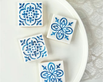 Cookie stamp Mosaic tile set (2) + cookie cutter