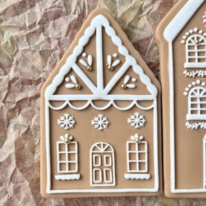 Facciata casa bassa - Villaggio di Natale + stampino per biscotti