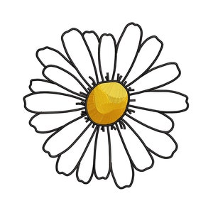 Daisy Flower Machine Embroidery Design, Chamomile Embroidery Pattern, Floral Machine Embroidery, 5 sizes - INSTANT DOWNLOAD