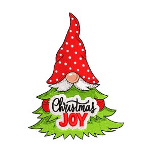 Wichtel-Maschinenstickdatei - Weihnachtsfreudenbaum - 5 Größen - direkter Download