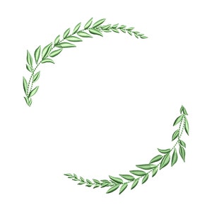 Laurel Wreath Embroidery Design, Leaf Machine Embroidery Frames, Floral Frame Embroidery  Pattern 5 size - INSTANT DOWNLOAD