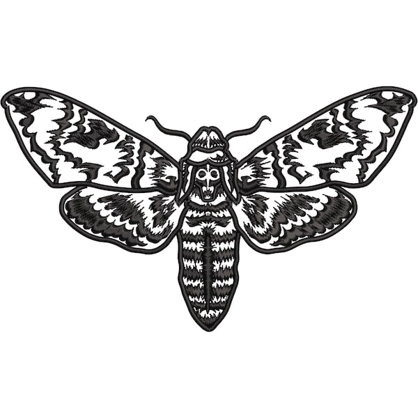Death's Head Moth Machine Embroidery Design, Halloween Embroidery Pattern  5 size - INSTANT DOWNLOAD
