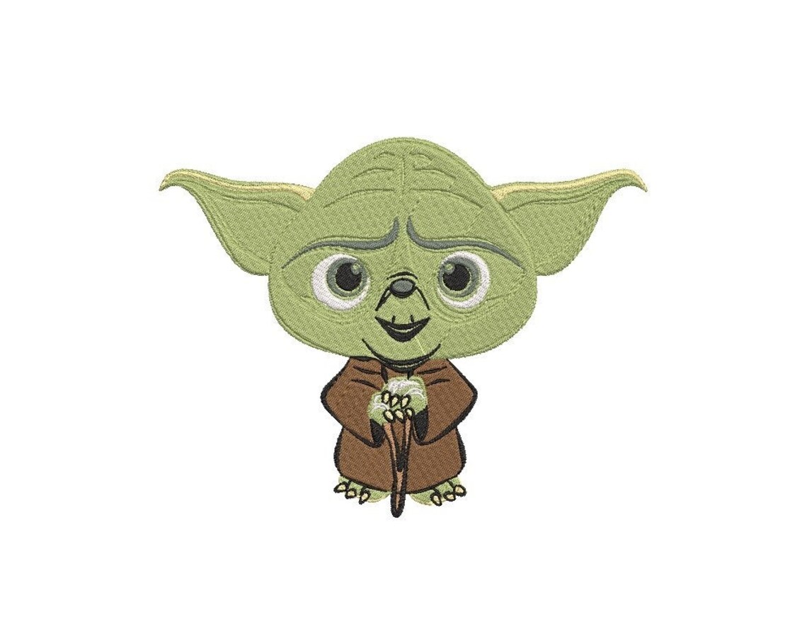 Yoda embroidery design Machine Embroidery Design 3 size Etsy