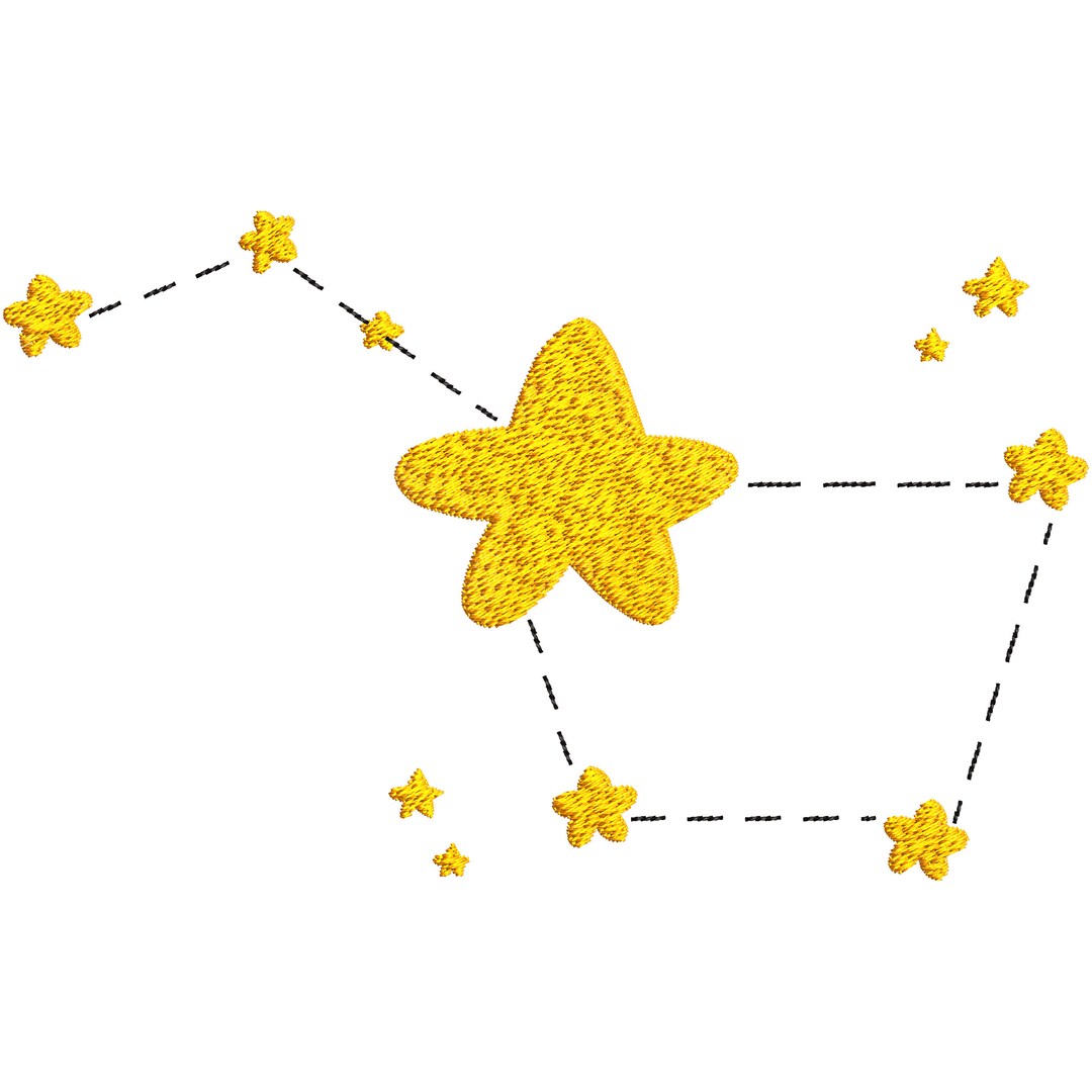 Big Dipper Pattern Ursa Major Machine Embroidery Design the Big Dipper Embroidery Pattern ...