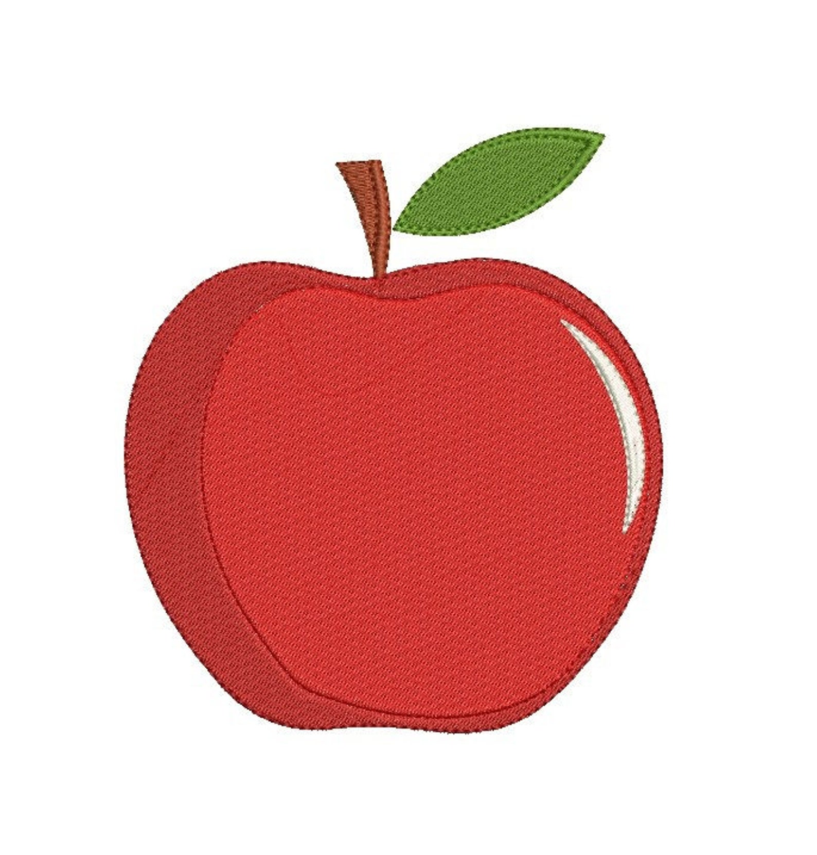 Apple Machine Embroidery Design 5 size INSTANT DOWNLOAD Etsy