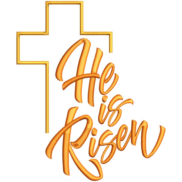 He is Risen Machine Embroidery Design, Happy Easter Embroidery Design, 5 size  - INSTANT DOWNLOAD