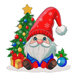Weihnachtswichtel Stickdatei, 5 Größen, Instant Download