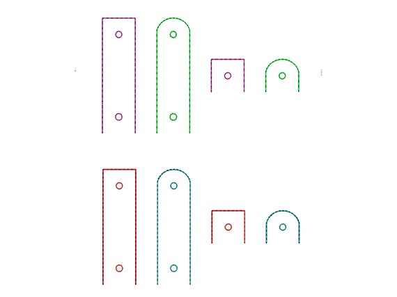 Key Fob Snap Tab Machine Embroidery Design – Set of 8 Patterns (Instant Download)