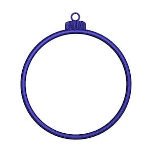 May include: A blue Christmas bauble with a loop at the top.