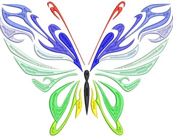Butterfly Machine Embroidery Design 6 size - INSTANT DOWNLOAD