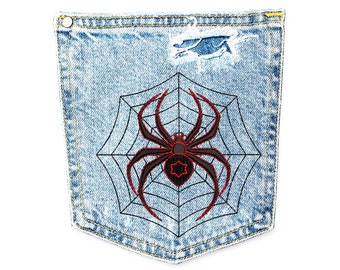 Spider Embroidery Design, Spider Patch Machine Embroidery