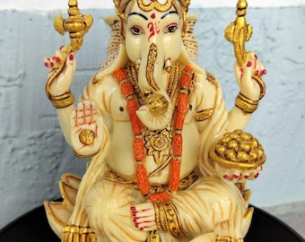 Handcrafted Resin Ganesha Statue – Hindu Idol for Diwali Decor