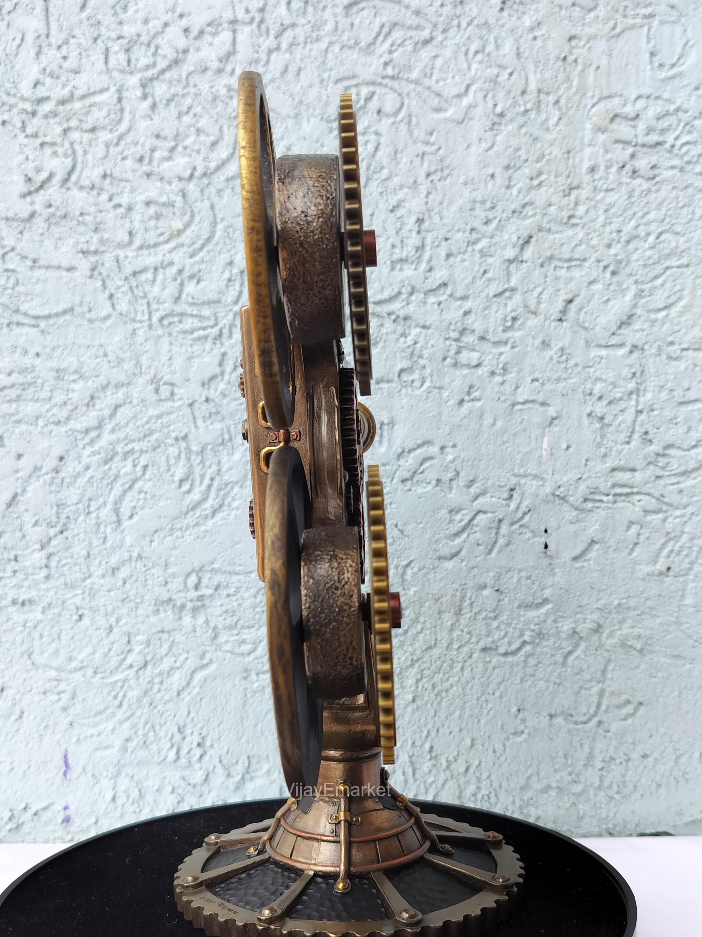 Steampunk Projector Statue With LED Light | Vintage Movie Projector ...