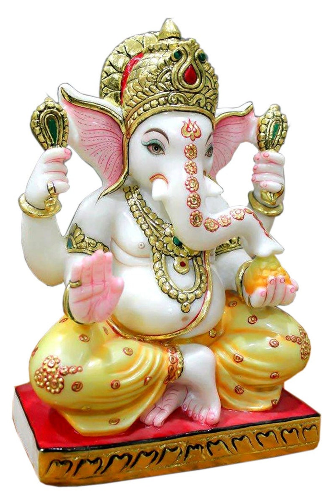 Marble Ganesh Statue Idols Handcrafted Ganesha Idol Ganesha Etsy