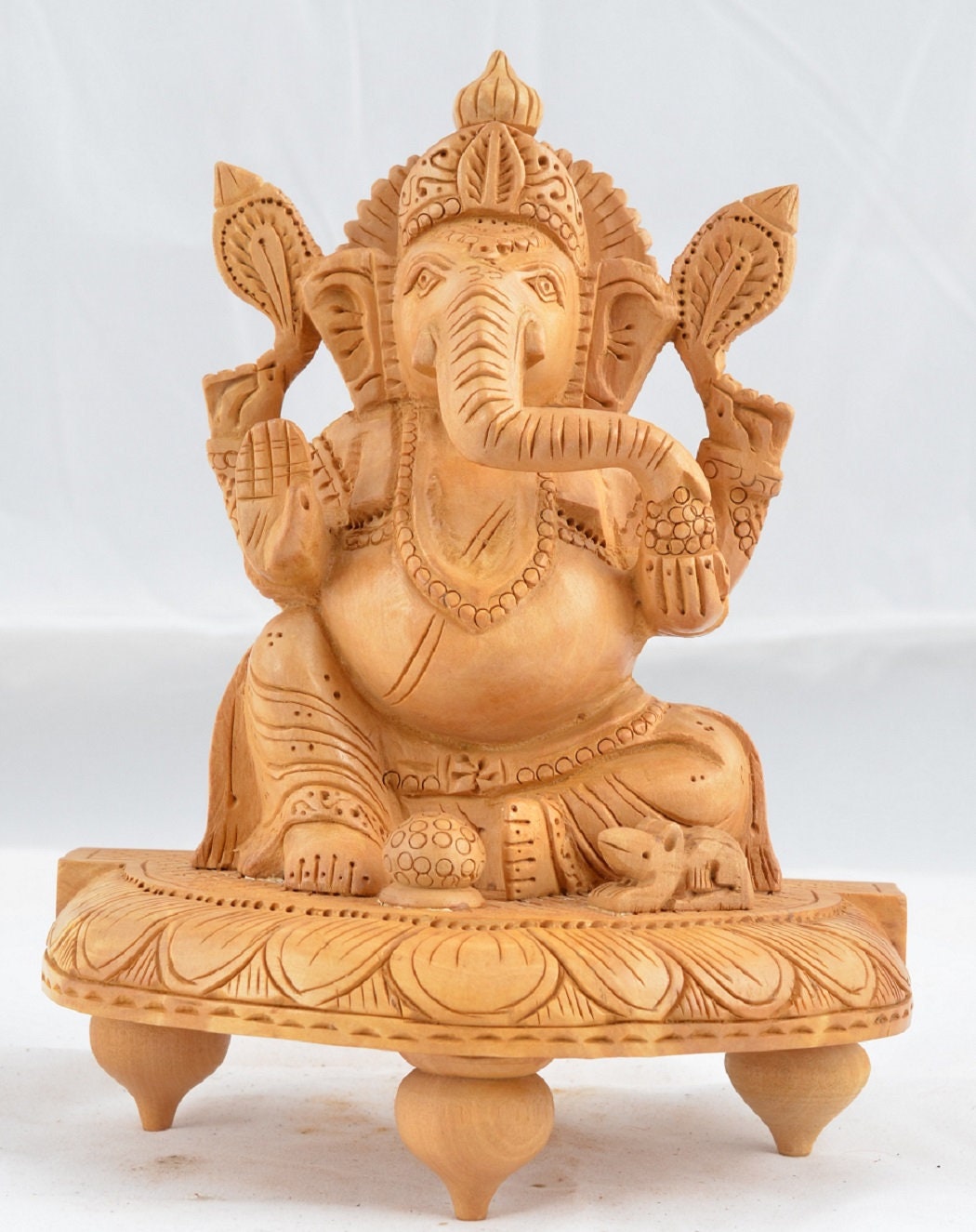 Metal Ganesha statue or Ganesha Sculpture setup in home and decor