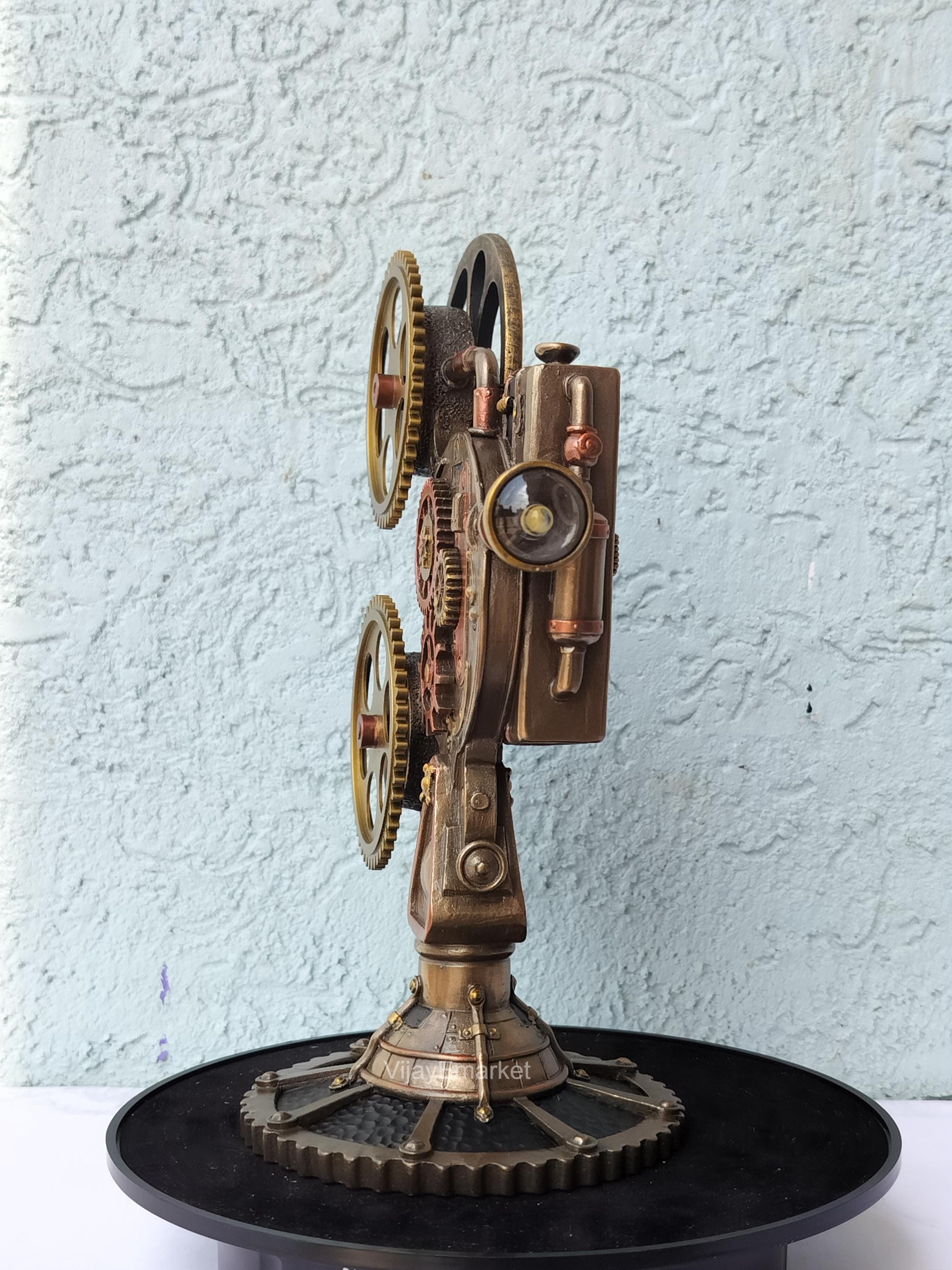 Steampunk Projector Statue With LED Light | Vintage Movie Projector ...