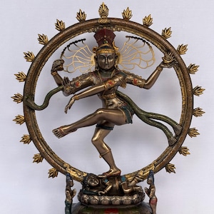 Nataraja Idol Antike Bronze Harz Tanzen Shiva Statue Hindu Decor