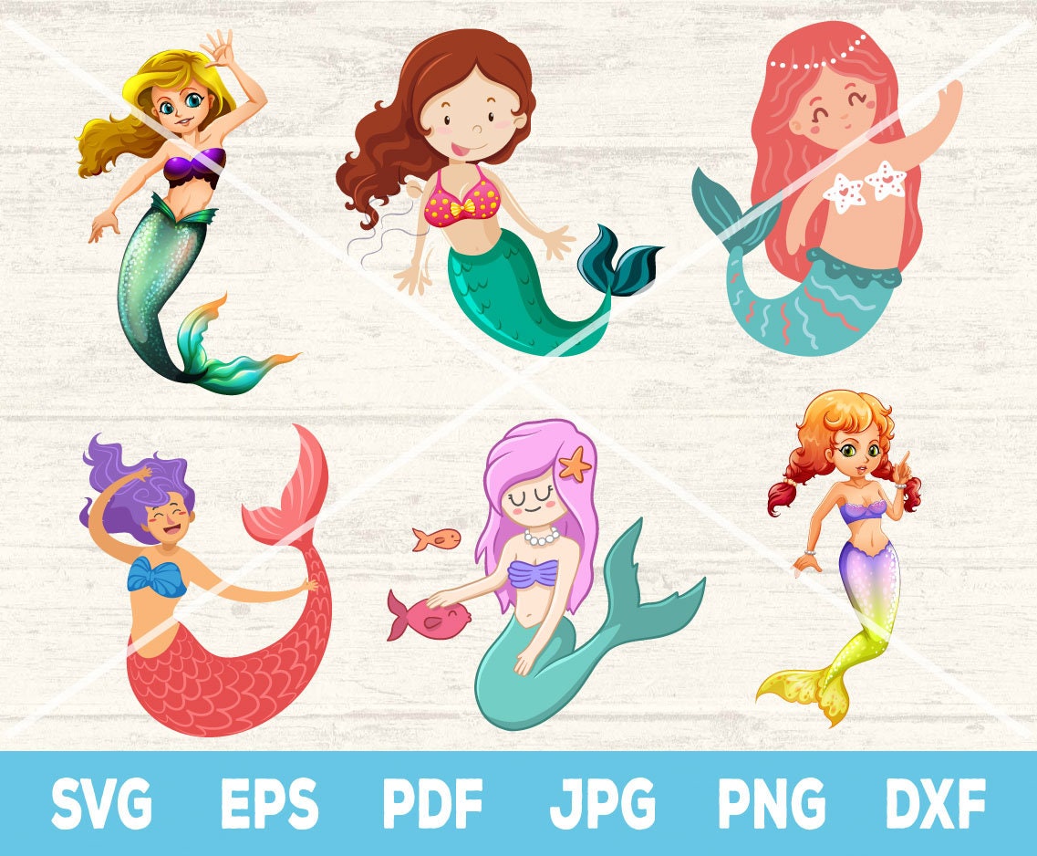 Download Little mermaid svg Mermaid svg bundle mermaid cut file | Etsy