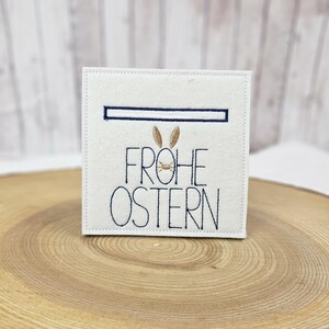 Geldgeschenk Frohe Ostern beige/blau | Ostergeschenkidee | Gutschein | Wunscherfüller | Mitbringsel