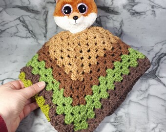 Crochet Lovey, Fox Lovey, Fox Plush, Plush Fox