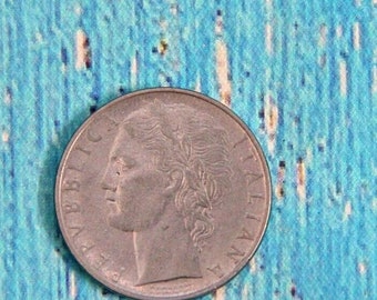 ヴィンテージ 1957 イタリア 100 リラ銀貨 - 希少な収集価値のある
