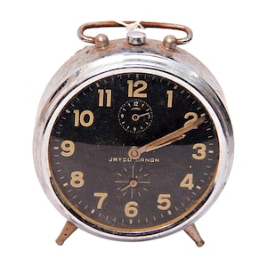 Vintage Jayco Canon Alarm Clock: Retro Table Timepiece (Needs Restoration)