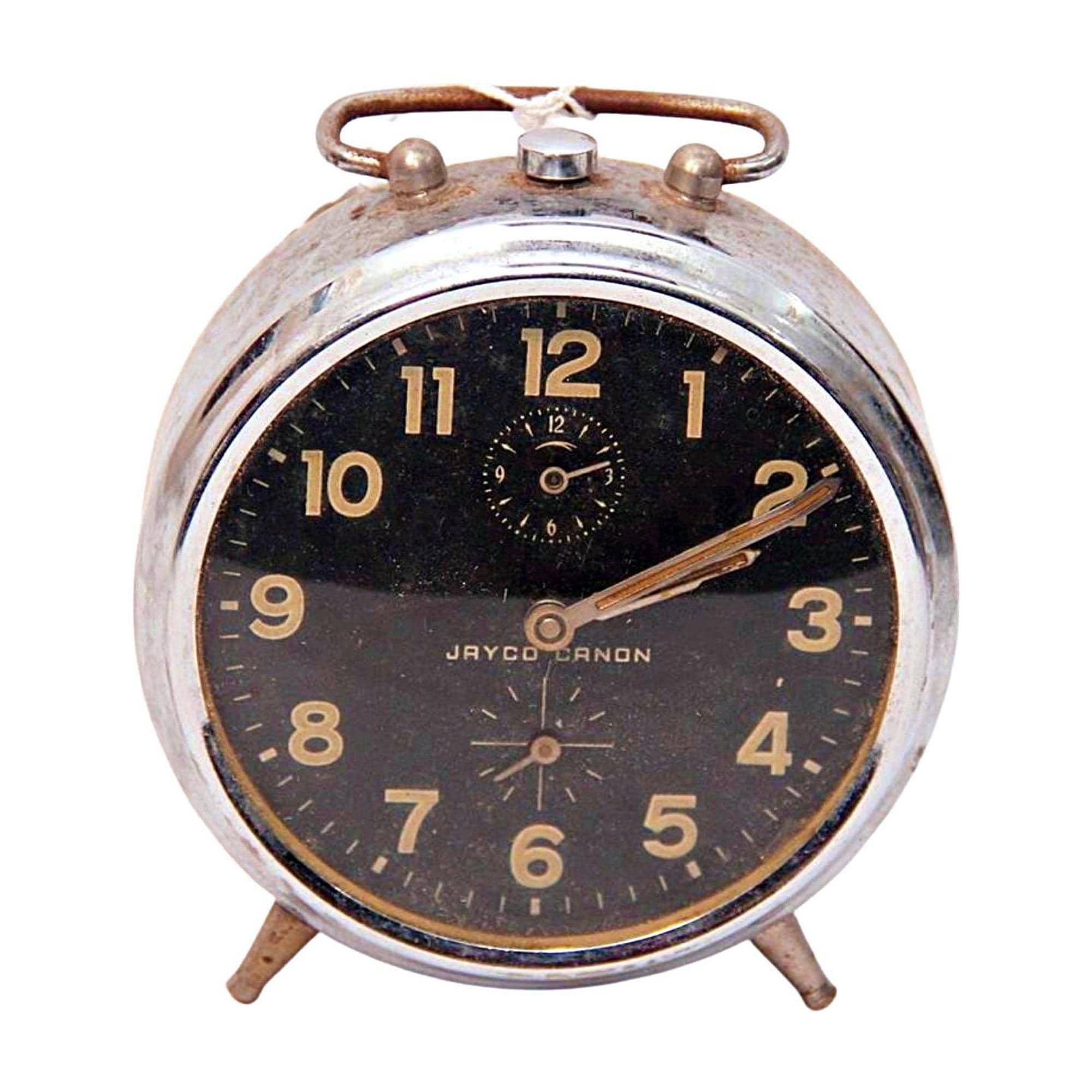 Vintage Jayco Canon Alarm Clock: Retro Table Timepiece (needs