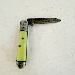 Piccolo coltello tascabile vintage degli anni '40 / Raro coltello pieghevole in miniatura / Lama da collezione antica / Bellissimo coltello minuscolo / Ricordo degli anni '40