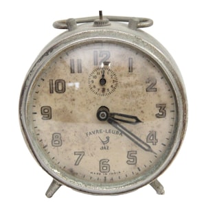 Vintage Favre-Leuba Jaz Alarm Clock: Rare Collectible (Needs Repair)