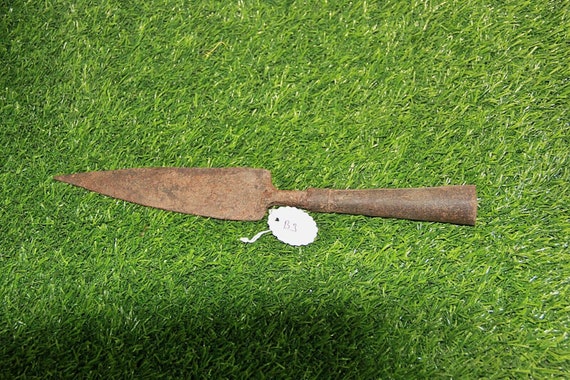 Old Vintage Mughal Spear Head, Antique Iron Hand Forged Lance Dagger Point, Unique Collectible Weapon, Rare Metal Art, Historical Artifact