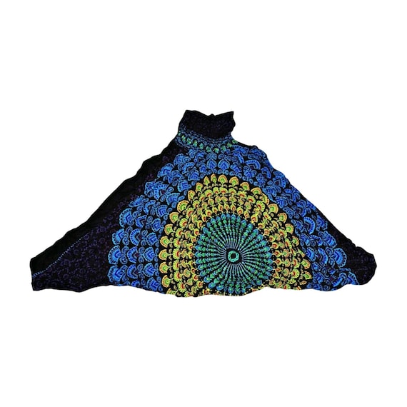 Unisex Fabric Mandala Design Harem Yoga Pants Baggy Gypsy Boho Hippie Style with Elastic Waist Comfortable & Stylish for Yoga or Casual Wear
