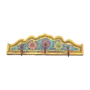 Metal & Wood Wall Mount Coat Hooks Hat Hanger Organizer Holder Key Rack Functional Decor Rare Vintage Hand Crafted Classic Design