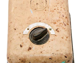 Vintage Ceiling Fan Regulator: Metal & Ceramic Speed Controller, Indian Electrical Collectible