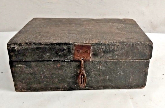 Vintage Hand Crafted Wooden Spice Box with Compartment Kitchenware Decor, Old Masala Storage Box, Organizer for Herbs, Spices and Seasonings