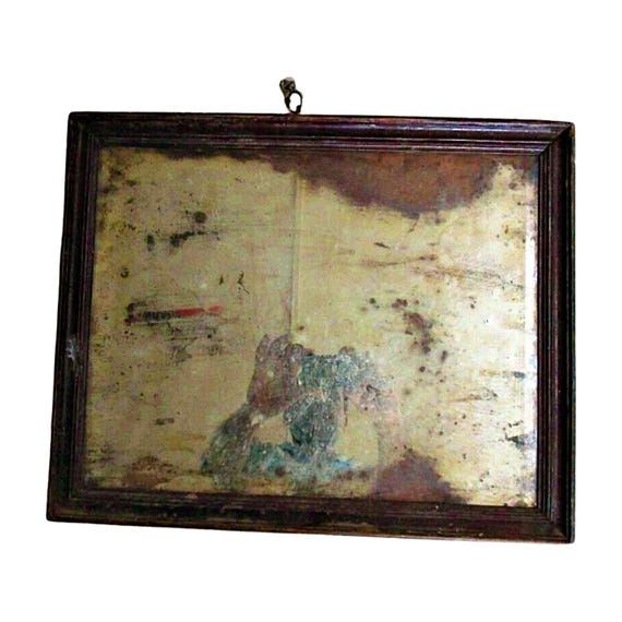 Rare Vintage Wooden Belgium Mirror, Antique Thick Frame Wall Hanging, Rustic Dressing Mirror, Timeless Home Decor, Unique Design Collectible