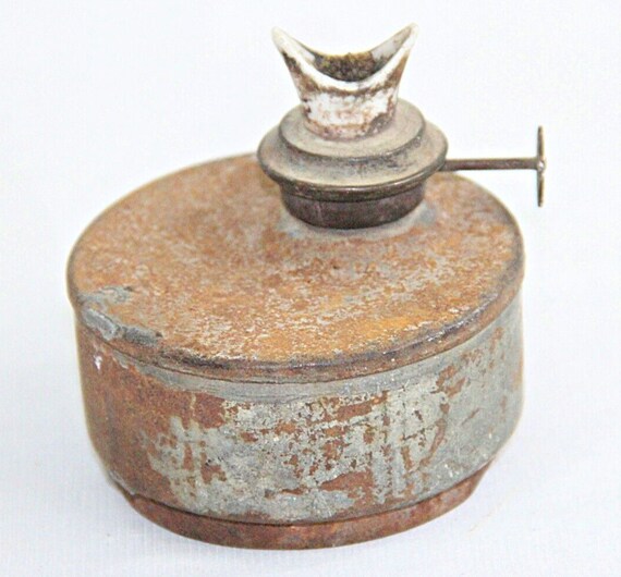 Iron Kerosene Lamp Indian Oil Lantern, Vintage Hand Crafted Lighting, Rare functional Collectible Décor for Enthusiasts