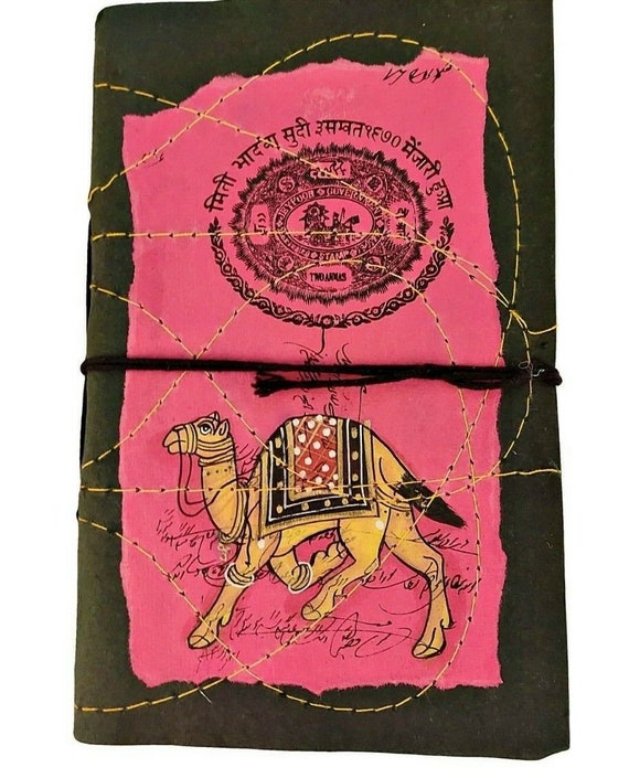 Handcrafted Ethnic Floral Diary 100 Pages Retro Indian Journal Artistic Travel Notebook Unique Gift for Writing and Sketching