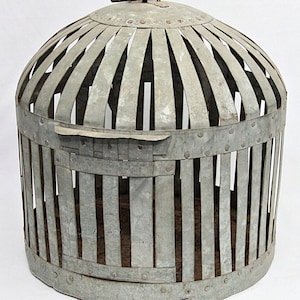 Large Vintage Handmade Indian Iron Hanging Bird Cage Pinjara Unique Decor for Home Garden Antique Style with Rich History and Craftsmanship