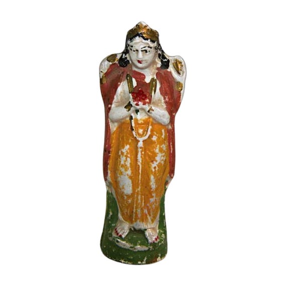 Ceramic and Porcelain Statue Figurine – Unique Beautiful Vintage Collectible from India, Elegant Décor Piece for Home or Display Enthusiasts